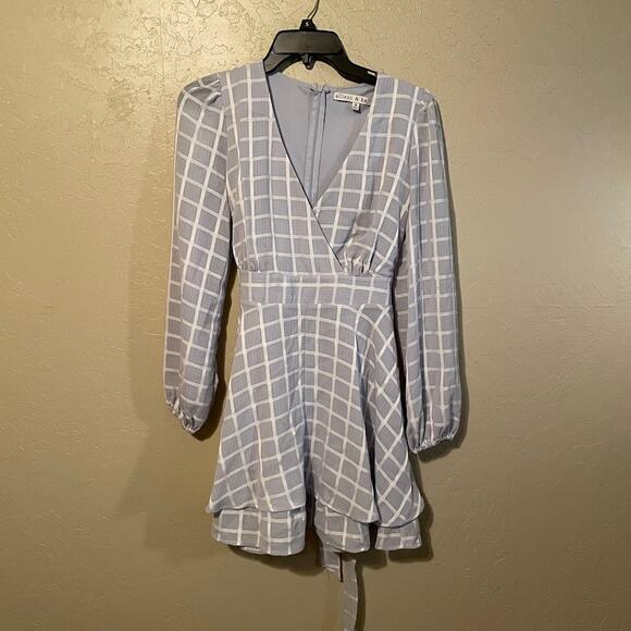 Allison & Kelly Purple Checkered A-line Dress - Size S - Picture 2 of 10